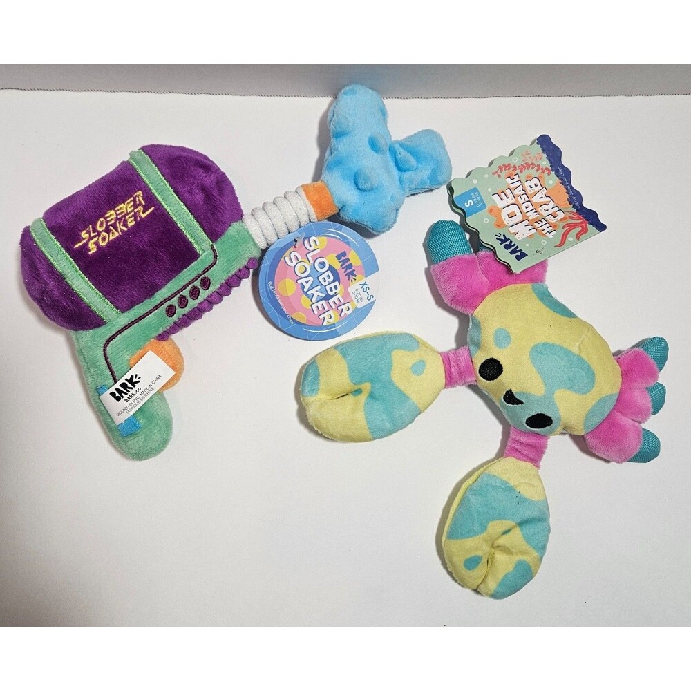 BarkBox dog toys Slobber Soaker Moe The Mosaic Crab NWT